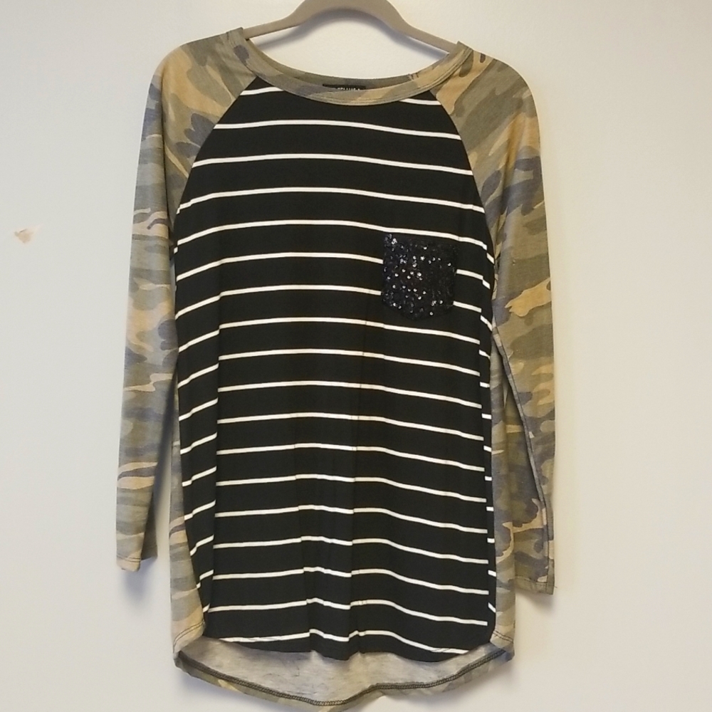 Heimish USA Long Sleeve T Shirt Cotton Blend